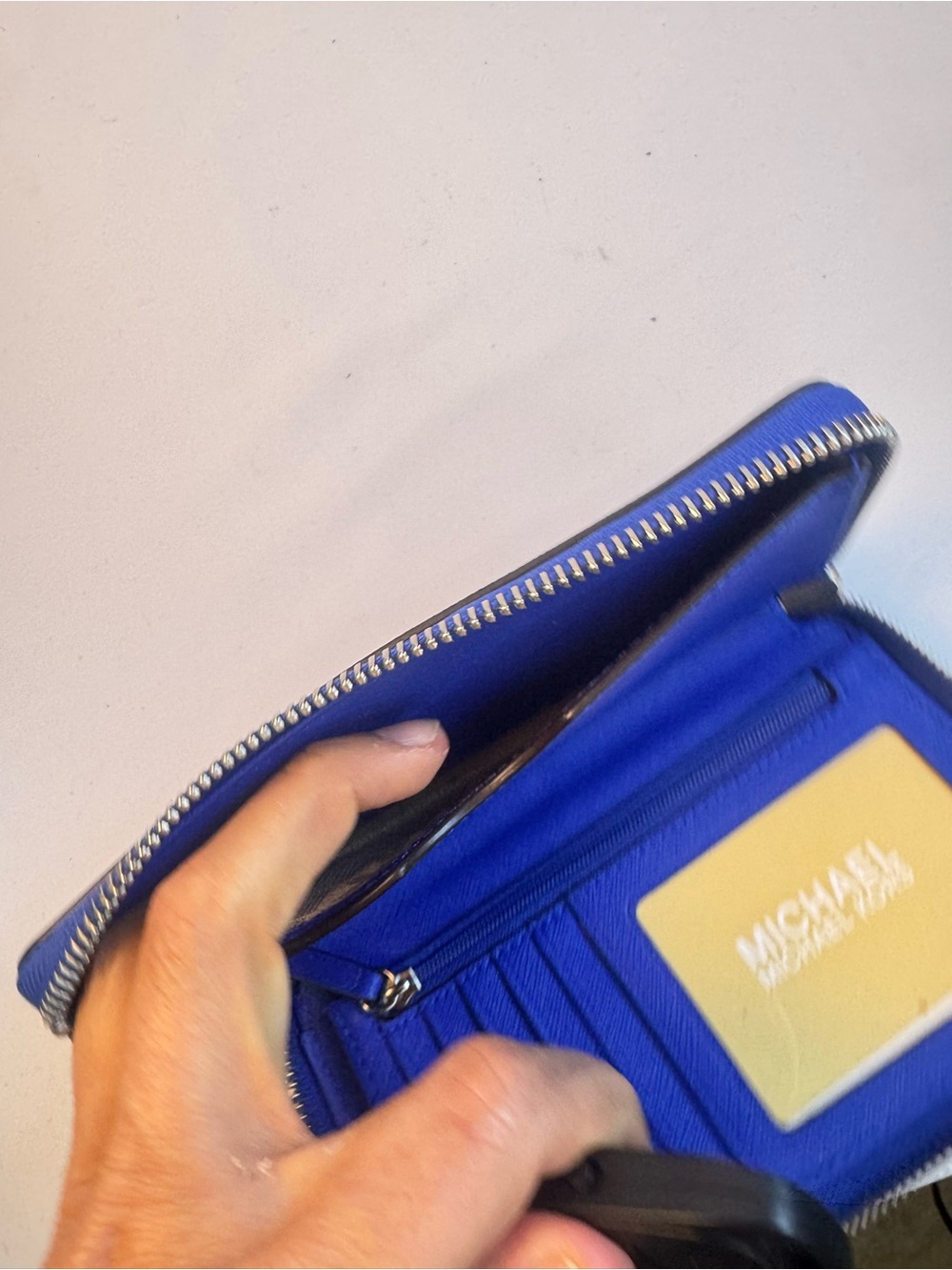 Michael Kors Cobalt Blue Zip-Around Wallet - Picture 2 of 7